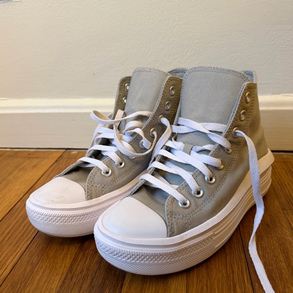 LN Converse Women's Chuck Taylor All Star Move Platform High Tops,Slate Sage Gum - Picture 3 of 7